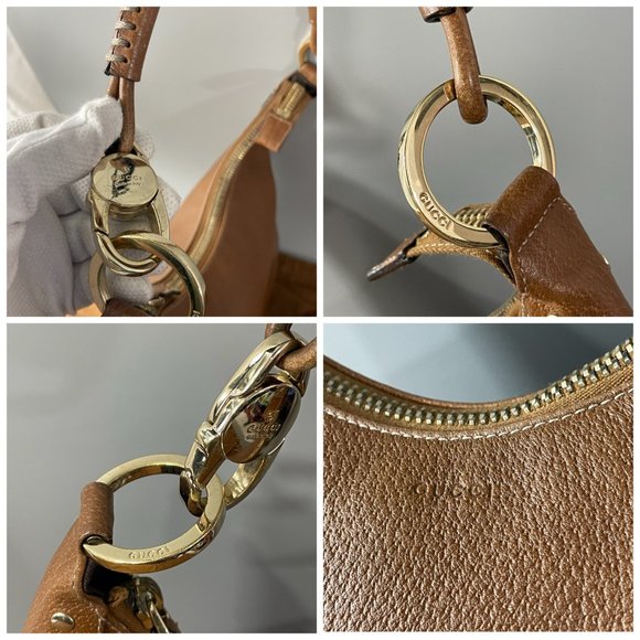 Authentic Gucci Brown Small Leather Hobo - Picture 8 of 12